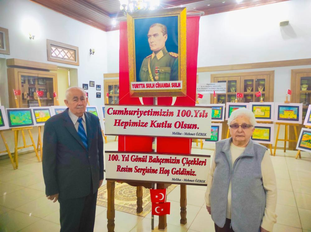 Nallıhan da Emekli Öğretmen Özbek Çiftinin Anlamlı Sergisi İlgi Odağı oldu